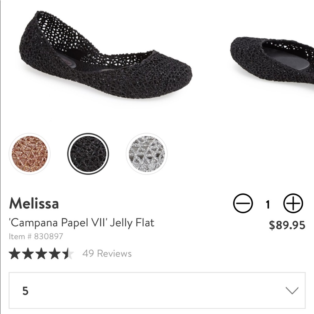 Melissa Campana Black Jelly Flat